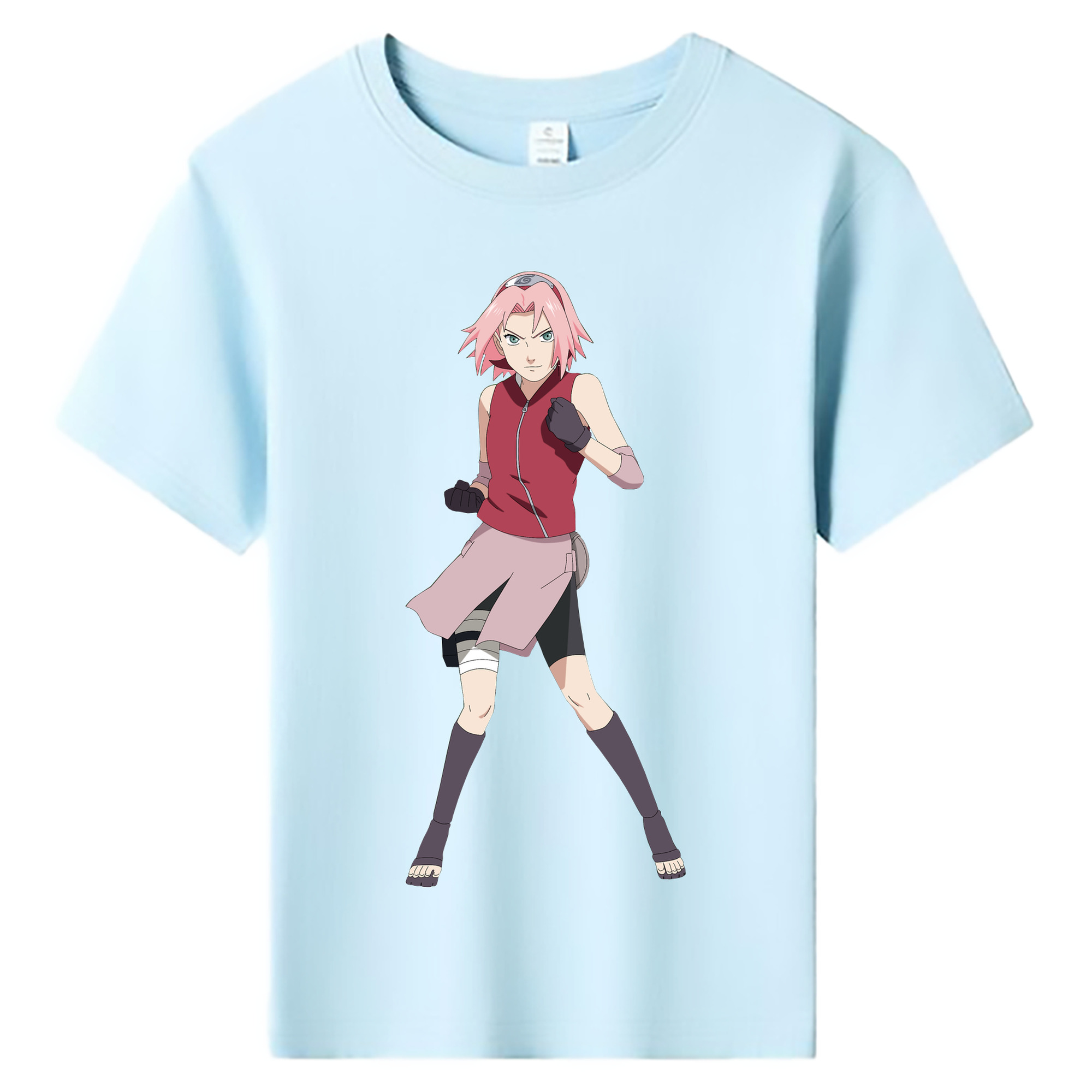 NARUTO -ナルト- 春野サクラ Haruno Sakura 綿100％キッズTシャツ（フロントプリント）